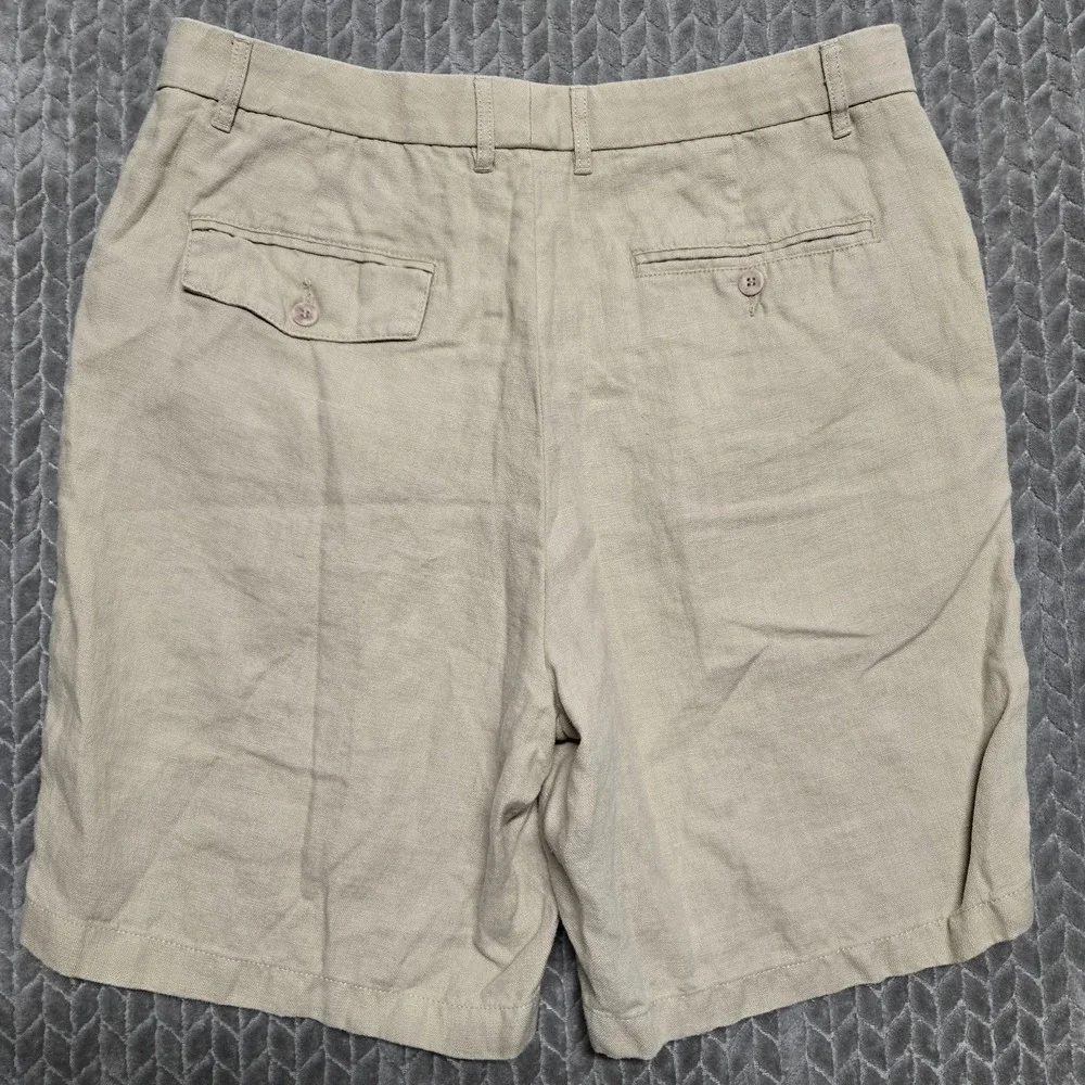 BRITISH INDIA Traveler Size 36 Shorts Lightweight 100% LINEN Beach Vacay Resort
